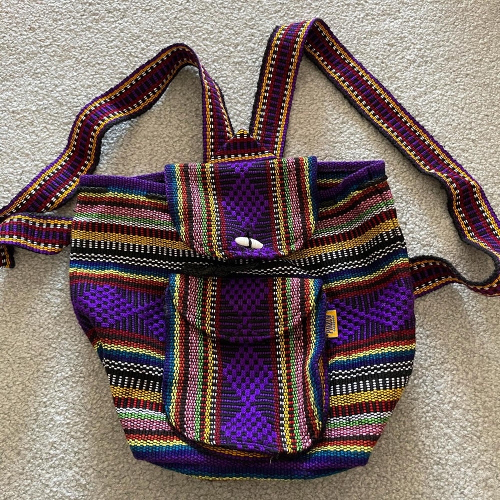 Handmade in Mexico backpack boho style